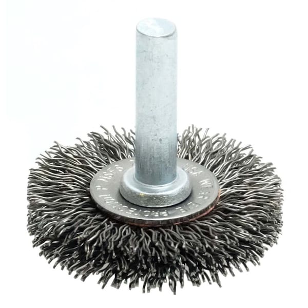 Weiler 1-1/2" Wire Radial Wheel, .014" Steel Fill, 1/4" Stem 17953 - main